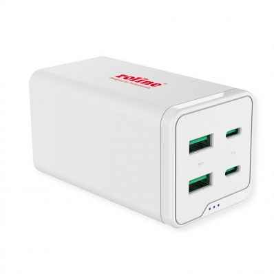 ROLINE USB Charger, 4 Ports (2x USB-C, 2x USB-A QC 3.0), max. 120W