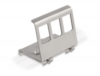 Delock Keystone Metal Mounting 3 Port for DIN rail