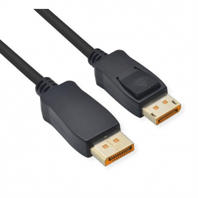 ROLINE DisplayPort Cable, v2.1, 16K@60Hz, DP-DP, M/M, 80Gbit/s, UHBR20, DP-DP, M/M, black, 3 m