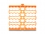 Delock Cable Organizer with 24 cable entries orange