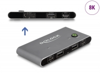 Delock USB-C™ KVM Switch to DisplayPort 8K 30 Hz with USB 2.0