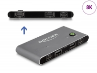 Delock USB-C™ KVM Switch to HDMI 8K 60 Hz with USB 2.0