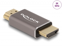 Delock HDMI Adapter male to male 8K 60 Hz grey metal