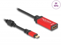 Delock USB Type-C™ zu HDMI Adapter (DP Alt Mode) 8K 60 Hz mit HDR Funktion rot