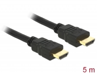 Delock Cable High Speed HDMI with Ethernet – HDMI A male > HDMI A male 4K 5 m