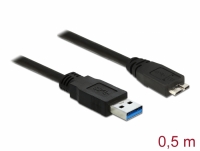 Delock Cable USB 3.0 Type-A male > USB 3.0 Type Micro-B male 0.5 m black