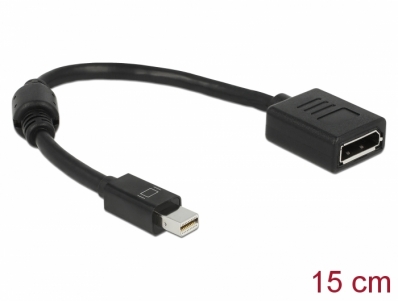 Delock Adapter mini DisplayPort male to DisplayPort female 8K black