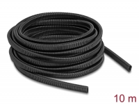 Delock Plastic cable protection conduit in oval shape flexible 13.6 x 6.3 mm - length 10 m black