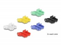 Delock Cable Clips for Angling 12 pieces assorted colours