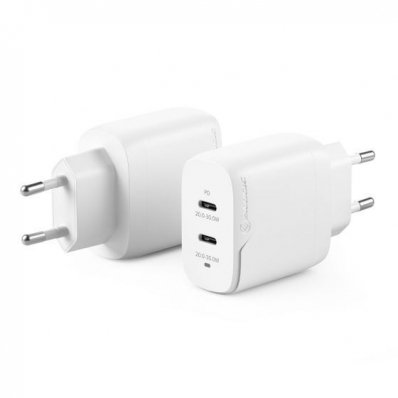 Alogic Ladeadapter USB-C 2x40W weiß