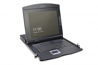 Digitus 17\" LCD KVM Console, 8-Port VGA, german Keyboard