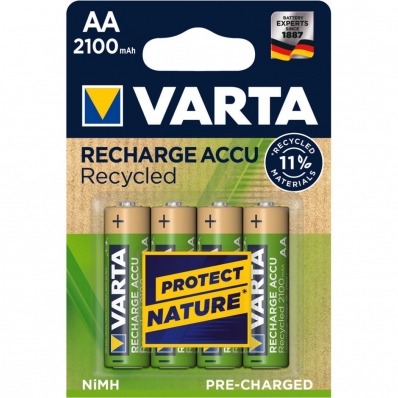 Varta Akku RECHARGE Recycled AA HR6 2100mAh 4St.