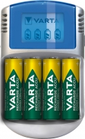 Varta Ladegerät LCD Charger 12V/USB inkl. 4x AA 2600mAh