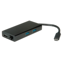 Secomp STANDARD USB Type C Docking Station 1x HDMI + 2x USB 3.2 Gen 1 + 1x Fast Ethernet LAN, black