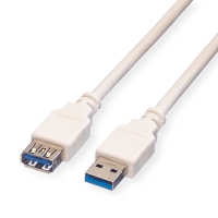 Secomp USB 3.2 Gen 1 Cable, Type A, M/F, beige, 1.8 m