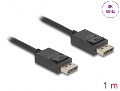 Delock DisplayPort cable 8K 60 Hz 40 Gbps 1 m