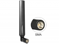 Delock LTE Antenna SMA plug 1 - 4 dBi omnidirectional with tilt joint black