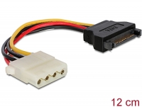 Delock Power Cable SATA 15 pin female > 4 pin female 12 cm