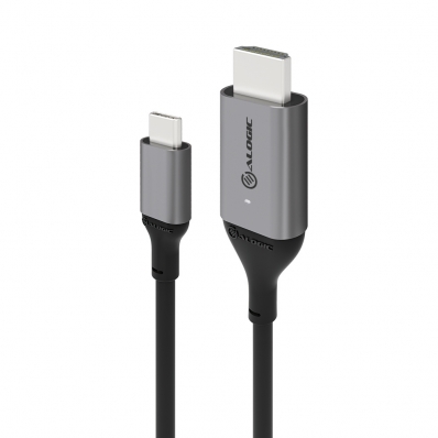 Alogic USB Kabel USB-C -> HDMI M/M 1m 4K 60Hz grau