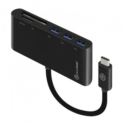 Alogic Adapter USB-C MultiPort Card Reader USB 3.0 schwarz