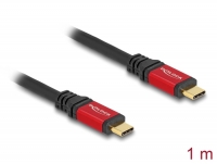 Delock USB 10 Gbps Cable USB Type-C™ male to male PD 3.0 100 W E-Marker 1 m red metal