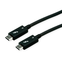ROLINE Thunderbolt™ 4 Cable, 40Gbit/s, 100W, C-C, M/M, passive, black, 1 m