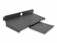 Delock 19″ Shelf for Keyboard and Mouse 1U dark grey