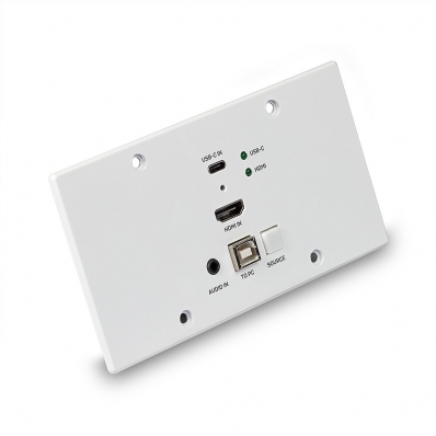 Lindy 150m HDMI & TypeC HDBT EU WallPlate KVM Extender