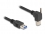 Delock USB 5 Gbps Cable USB Type-A male straight to USB Type-B male with screw 90° right angled 1 m black
