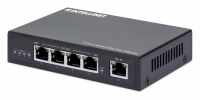 INTELLINET 4-Port Gigabit Ultra PoE-Extender 90W um 100m