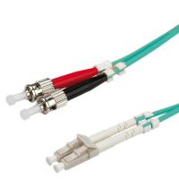 ROLINE Fibre Optic Jumper Cable, 50/125µm, LC/ST, OM3, turquoise 10m