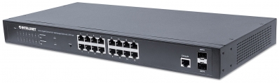 INTELLINET PoE+Web-Managed Switch 16Port Gigabit+2 SFP-Ports