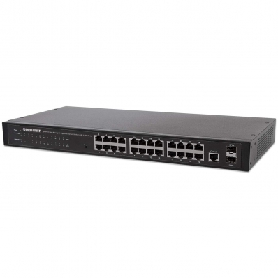 INTELLINET Switch 24x GE Web-Managed Rackmount 2x SFP