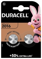 Duracell Batterie Knopfzelle CR2016 3.0V Lithium 2St.