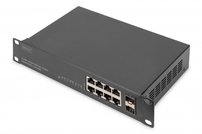 Digitus 8 Port Gigabit Switch, 10 inch, Unmanaged, 2 Uplinks