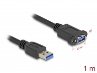 Delock USB 5 Gbps Cable USB Type-A male to USB Type-A female for installation 1 m black