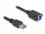 Delock USB 5 Gbps Cable USB Type-A male to USB Type-B female for installation 1 m black
