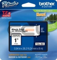 Schriftbandkassette Brother TZe-251CIV 24mm weiß/schwarz