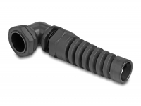 Delock Cable Gland with strain relief 90° angled PG21 black