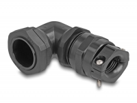 Delock Cable Gland with strain relief and bending protection 90° angled PG21 black