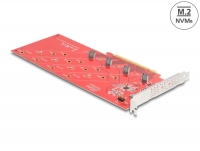 Delock PCI Express x16 Card to 4 x internal NVMe M.2 Key M 110 mm - Bifurcation