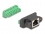 Delock RJ45 jack to Terminal Block Adapter for Installation 8 pin 2-part