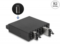 Delock 5.25″ Mobile Rack for 8 x M.2 NVMe SSD with Slim SAS SFF-8654 connector