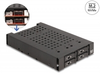 Delock 3.5″ Mobile Rack for 4 x M.2 NVMe SSD with Slim SAS SFF-8654 connector