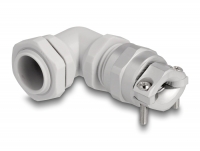 Delock Cable Gland with strain relief and bending protection 90° angled PG11 grey