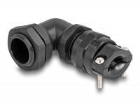 Delock Cable Gland with strain relief and bending protection 90° angled PG11 black