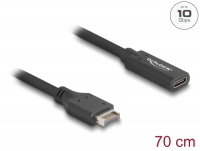 Delock USB 10 Gbps Cable Type-E Key A 20 pin male to USB Type-C™ female 70 cm