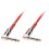 1m Guitar Lead - 1/4" Right Angled Jack to 1/4" Right Angled Jack, Red