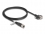 Delock M12 Cable X-coded 8 pin female to RJ45 plug with screws Cat.6A S/FTP 1 m black
