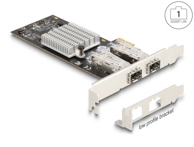 Delock PCI Express x1 Card to 2 x SFP slot Gigabit LAN i350